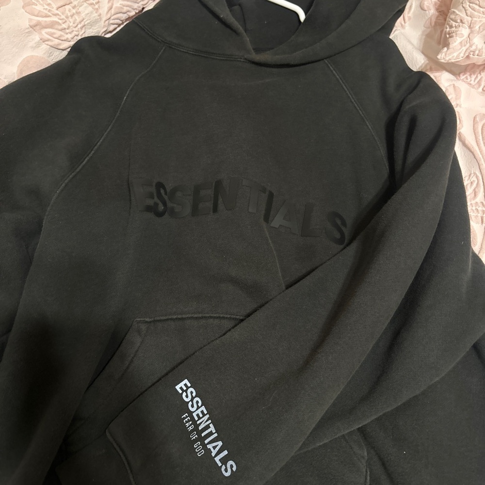 Essentials Black Hoodie for Men